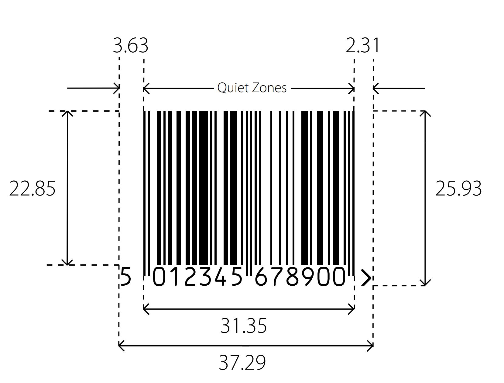 barcode size