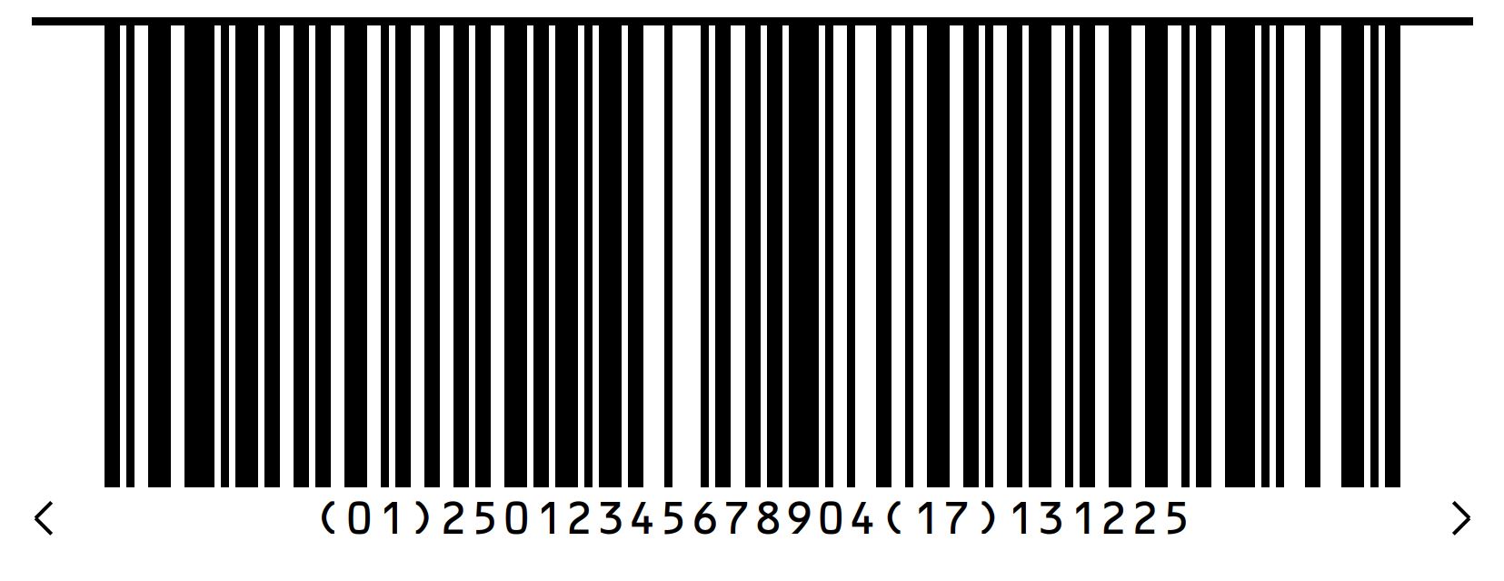 GS1-128 barcode image