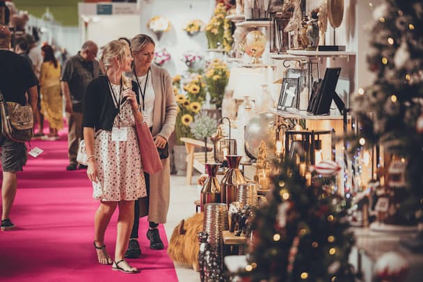 women browsing spring fair