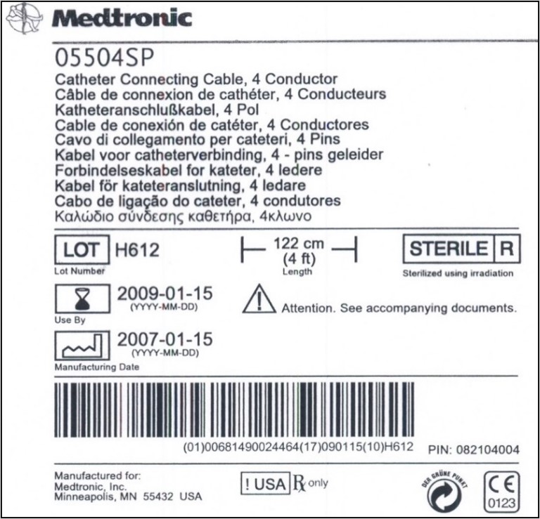 Image of a Medtronic label