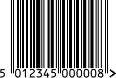 An EAN-13 barcode encoded with a GTIN-13